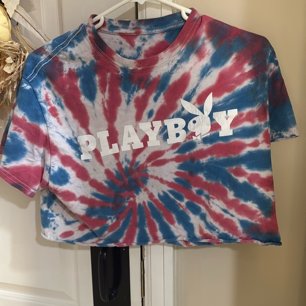 Playboy Tie Dye Crop Top